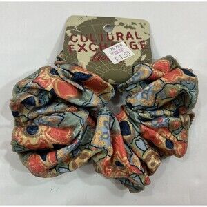 Vintage 90s Goody Cultural Exchange Twist Wrap Scrunchie‎ Hair Tie Deadstock NOS